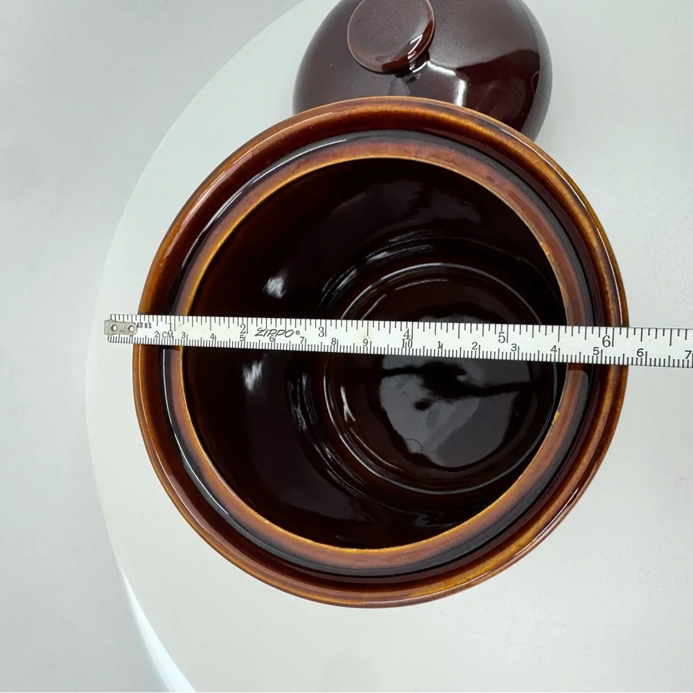 Vtg Sango Nova Brown Canister w/ Lid Stoneware Discontinued Kitchen Storage y2k